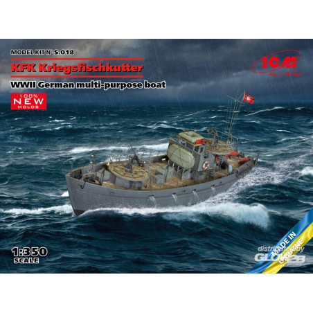 Maqueta KFK Kriegsfischkutter, barco polivalente alemán de la Segunda Guerra Mundial (moldes 100% nuevos)