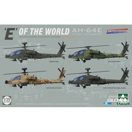 Maquetas de helicópteros E' DEL MUNDO HELICÓPTERO DE ATAQUE AH-64E (EDICIÓN LIMITADA)