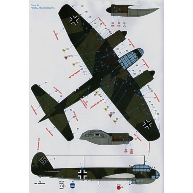 Junkers Ju 88A-1 (3) 9K+HS KG 51 L1+ER LG.1 4D+DC Stab III/KG 30. All France summer 1940. All RLM 70/71/65