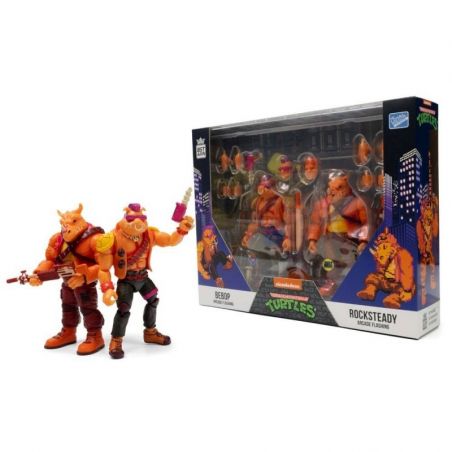  Teenage Mutant Ninja Turtles 2-Pack BST AXN Arcade Flashing BeBop & Rocksteady Figuras Exclusivas 13 cm