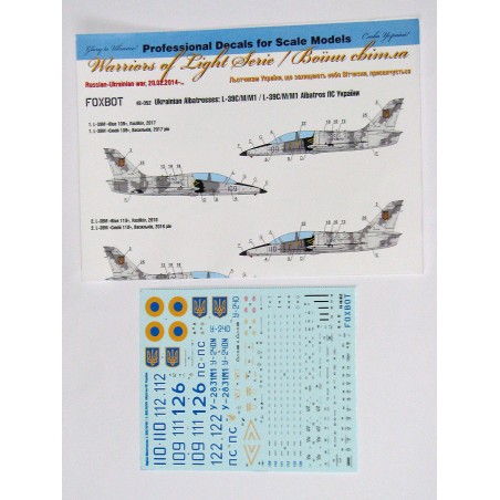  Calcomanía Albatros digitales ucranianos: Aero L-39C/M1 Eduard, MPM Production, Special Hobby (diseñados para usarse con kits T