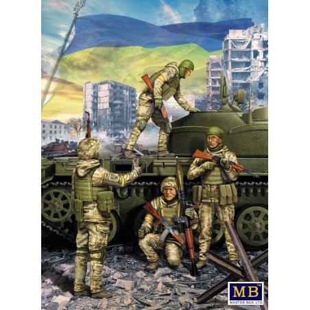 Figuras Soldados ucranianos, Defensa de Kiev, marzo de 2022
