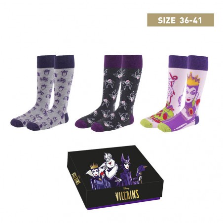 Disney pack 3 pairs of Villains socks 36-41