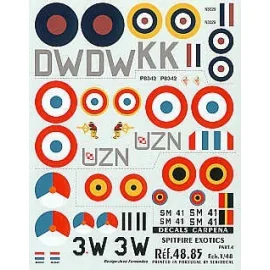 International Supermarine Spitfire Pt 4 (4) Mk.Ia N3029 DW-K 610 Squadron Biggin Hill 1940 Mk.IIb P8342 UZ-N 306 (Polish) Squadr