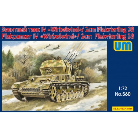Maqueta Flakpanzer IV 'Wirbelwind'/2cm Flakvierling 38