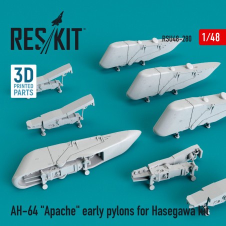  Boeing/Hughes AH-64 'Apache' early pylons (designed to be used with Hasegawa kits) (3D Printing)