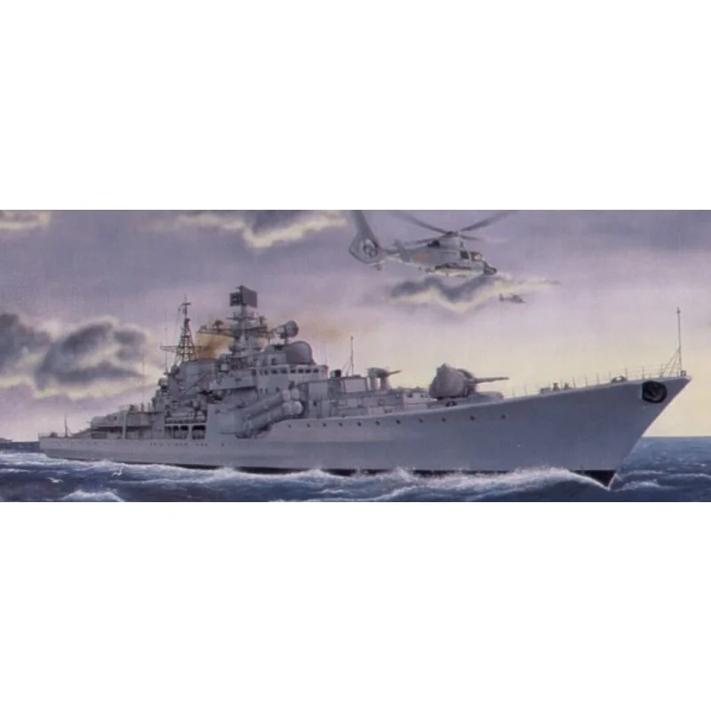 Sovremenny Class Destroyer Type 956E with etcyhed brass handrails and masts