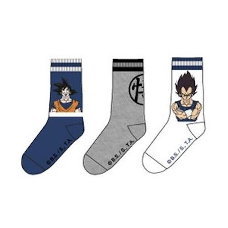  DRAGON BALL - Pack of 3 Vegeta/Goku Socks (T39/42)