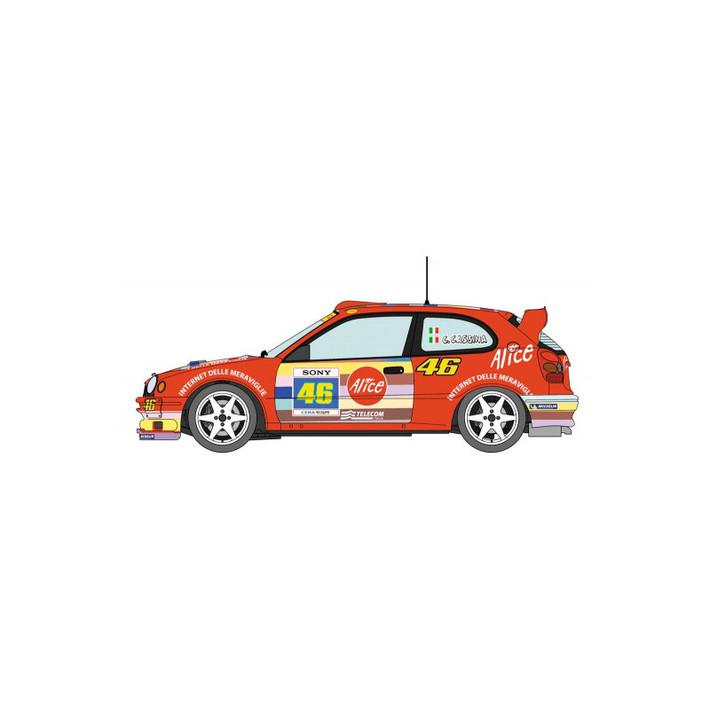 Maqueta de coche Toyota Corolla WRC "Monza Rallye 2004" Modelo de Coche de Plástico 1:24