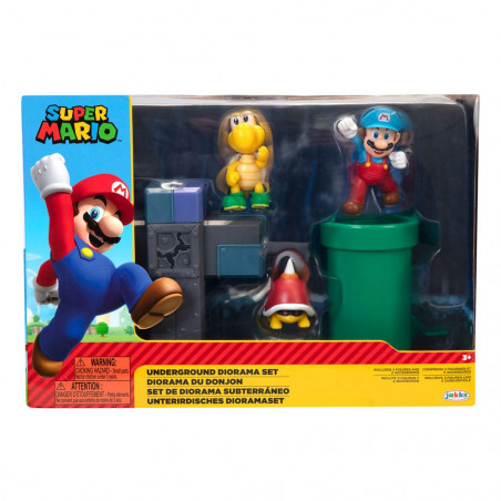 Figura World of Nintendo Super Mario Underground Diorama