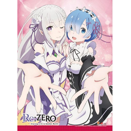  Re:Zero Starting Life in Another World wallscroll Emilia & Rem