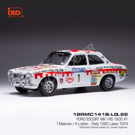 Miniatura FORD ESCORT MKI RS 1600 1 MAKINEN/LIDDON RALLYE 1000 LAGOS 1974