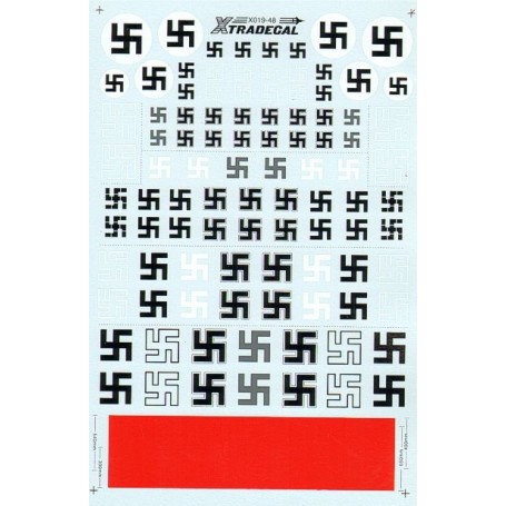  Calcomanía Luftwaffe Swastikas. Various styles including solid outline and stencil in white black and grey. Also includes pre-w