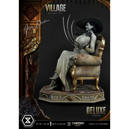 Figurita Resident Evil Village Statuette 1/4 Throne Legacy Collection Alcina Dimitrescu Deluxe Version 66 cm