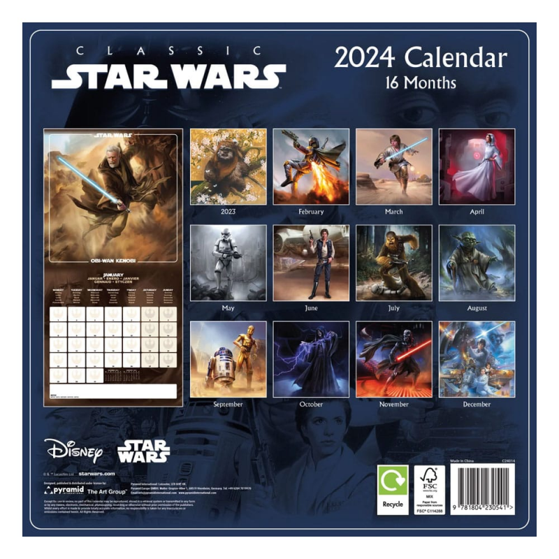  Star Wars calendar 2024 Classics
