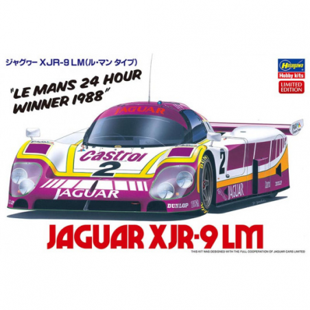 Maqueta Plastic model of Jaguar XJR-9 LM car "Le Mans 24h winner 1988" 1:24