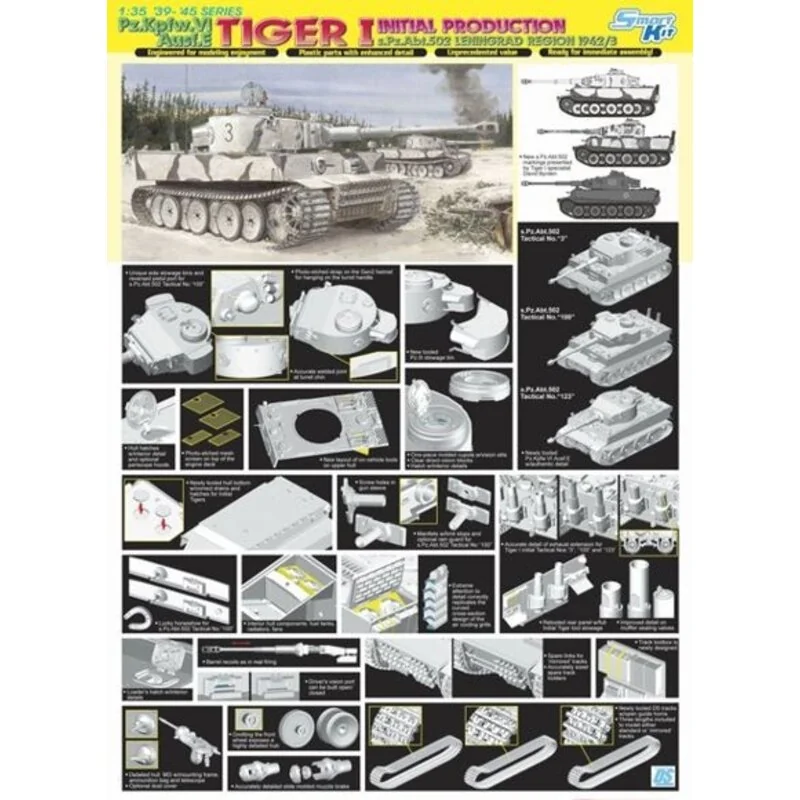 Pz.Kpfw.VI Ausf.E Tiger 1 Initial Production s.Pz.Abt 502 Mishkino 1943