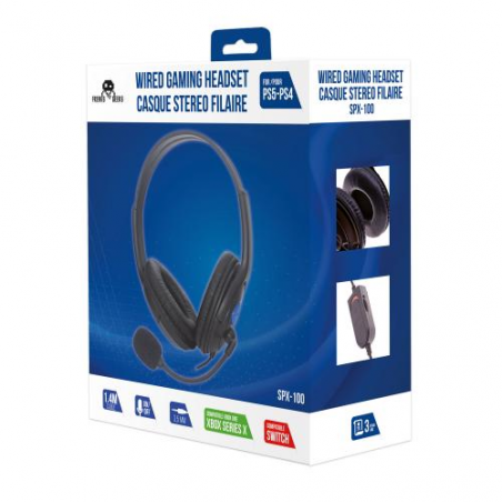 SPX-100 Auriculares Duales PS5/PS4/XBOXONE/ SeriesX/ SWITCH + Micrófono Negro