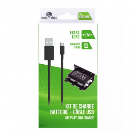 Batería + Cable de carga Para XBOX ONE Play And Charge Cable de 3 metros