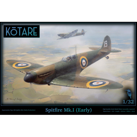 Supermarine Spitfire Mk.I (Early)-155 high-quality injection molded plastic parts