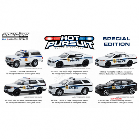 Miniatura BOX OF 6 PIECES: HOT PURSUIT - SPECIAL EDITION “FBI POLICE” (OUT OF STOCK)