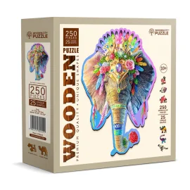  Puzzle de ciudad de madera: ELEGANT ELEPHANT 250/25, madera, 8+