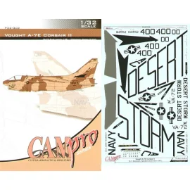 Vought A-7E Corsair (1) 16052 AC/400 VA-72 Blue Hawks USS JFK 1991 Desert camouflage schemes FS31667/FS30233 `Desert Storm′ on w