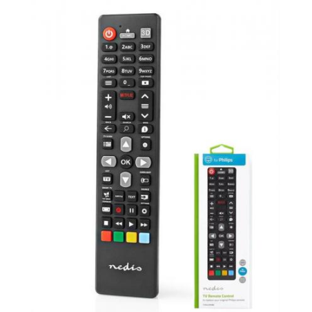 Mando a distancia de repuesto - TV Philips - Listo para usar - Botón Ambilight / Botón Netflix - Infrarrojos