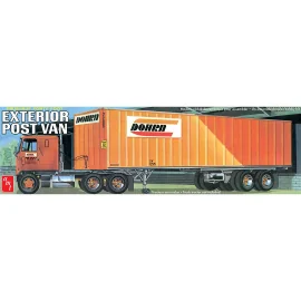  Kit de Maqueta de Camión de Plástico Fruehauf Remolque 40 Pies Exterior Post Van 1:25