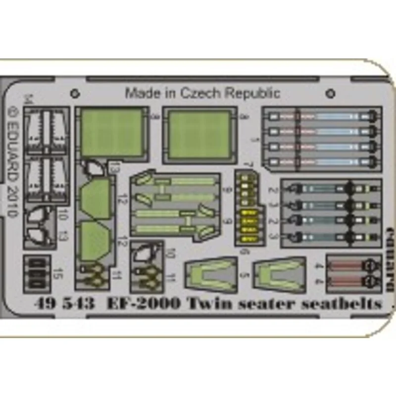 Eurofighter EF-2000 Typhoon Two seat seatbelts (designed to be used with model kits from Revell)