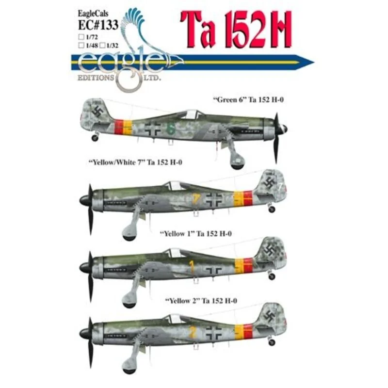 Focke Wulf Ta 152 subjects complete with new stencils for data plate placements and other newly revealed information