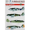 Focke Wulf Fw 190A/D of JG54 and 26 (4) A-8 Black 10 StabIII. JG54 D-9 Brown 31 7/JG26 (II Gruppe) Black 8 14/JG26 (IV Gruppe) B Focke Wulf Fw 190A/D of JG54 and 26 (4) A-8 Black 10 StabIII. JG54 D-9 Brown 31 7/JG26 (II Gruppe) Black 8 14/JG26 (IV Gruppe) B
