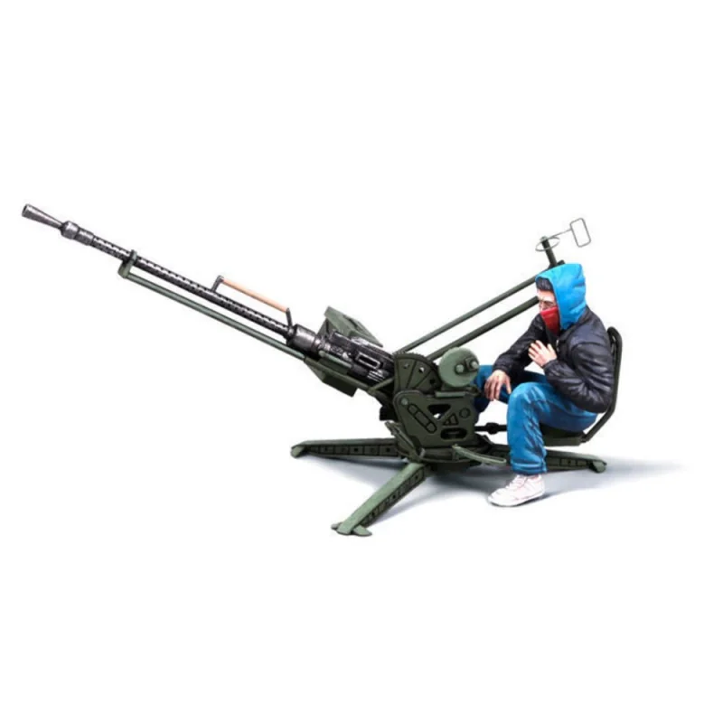 Dual Cab Toyota Hi-Lux Pick Up truck with ZPU1 anti-aircraft gun