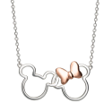 MICKEY & MINNIE - Silver & Rose Gold Plated Brass Necklace MICKEY & MINNIE - Silver & Rose Gold Plated Brass Necklace