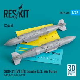 GBU-31 (V) 3/B bombs US Air Force (2 pcs) (B-1B, F-35, F-22, F-111C) (3D-Printed)