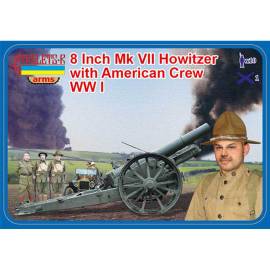 Figuras Howitzer MkVII Canon Figure + American Crew First World War 1:72