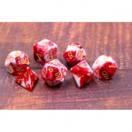  Set of 7 multi-format dice – Cherry Cream