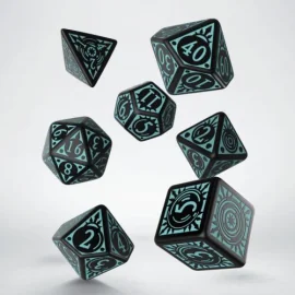  Set of 7 dice - Pathfinder - Black and blue