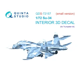  Sukhoi Su-34 3D-Printed & colored Interior on decal paper (designed to be used with Trumpeter kits) (small version)