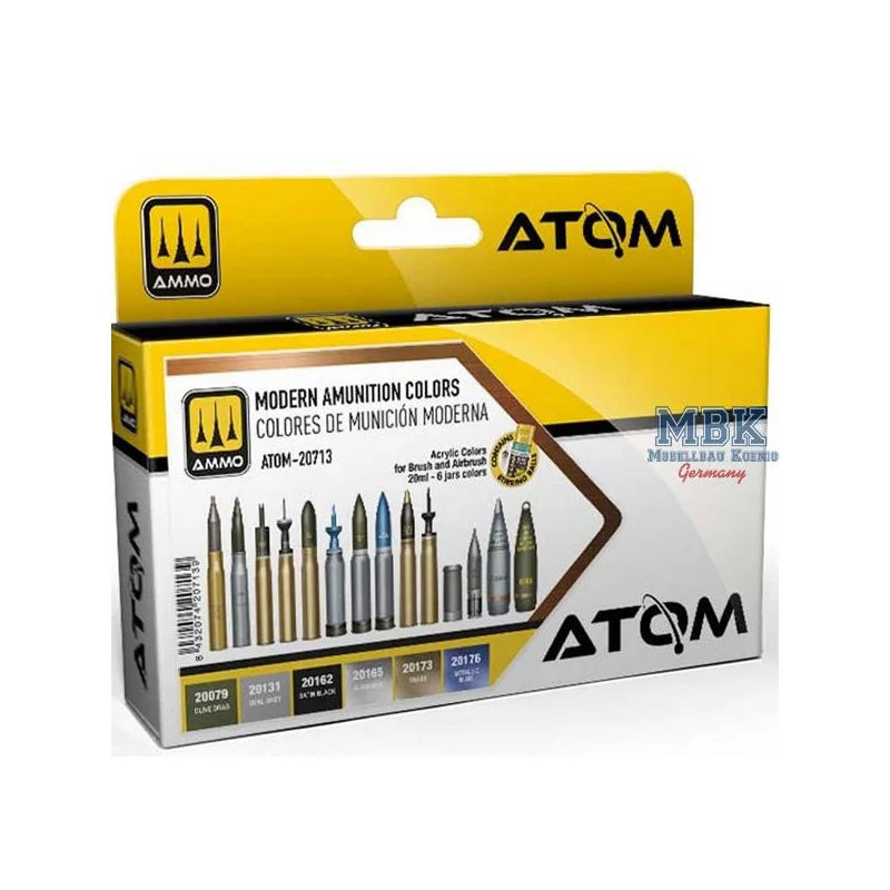 Pintura ATOM Modern Amunition Colors Set
