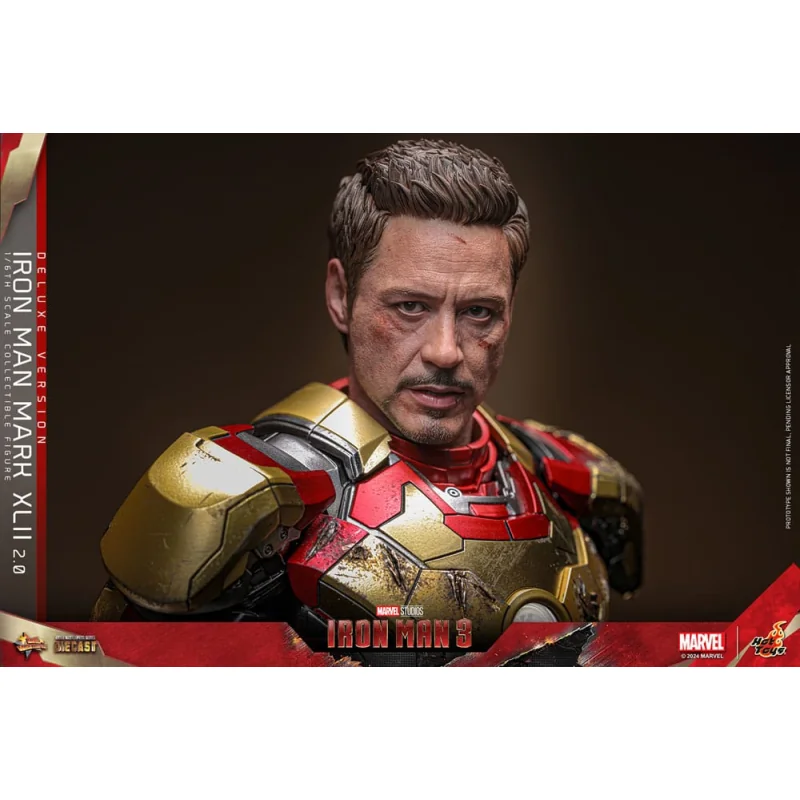 Iron Man 3 - Movie Masterpiece Diecast 1/6 Iron Man Mark XLII (2.0) Deluxe Figure 32 cm