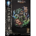 Estatuas Attack on Titan - Ultimate Premium Masterline Series 1/4 Levi Versus Beast Titan Bonus Version 73 cm