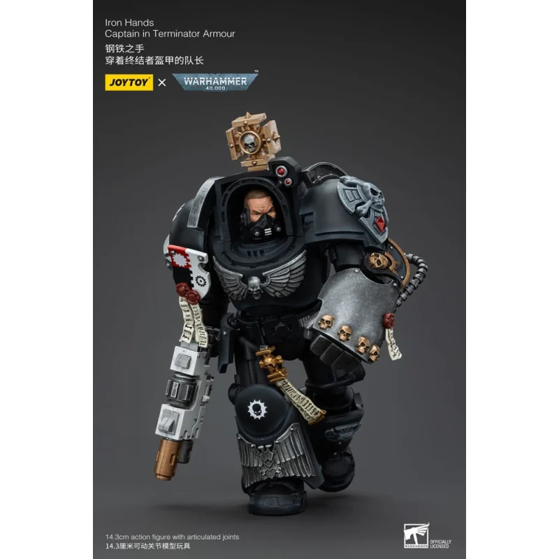Warhammer 40k action figure 1/18 Iron Hands Captain in Terminator Armor