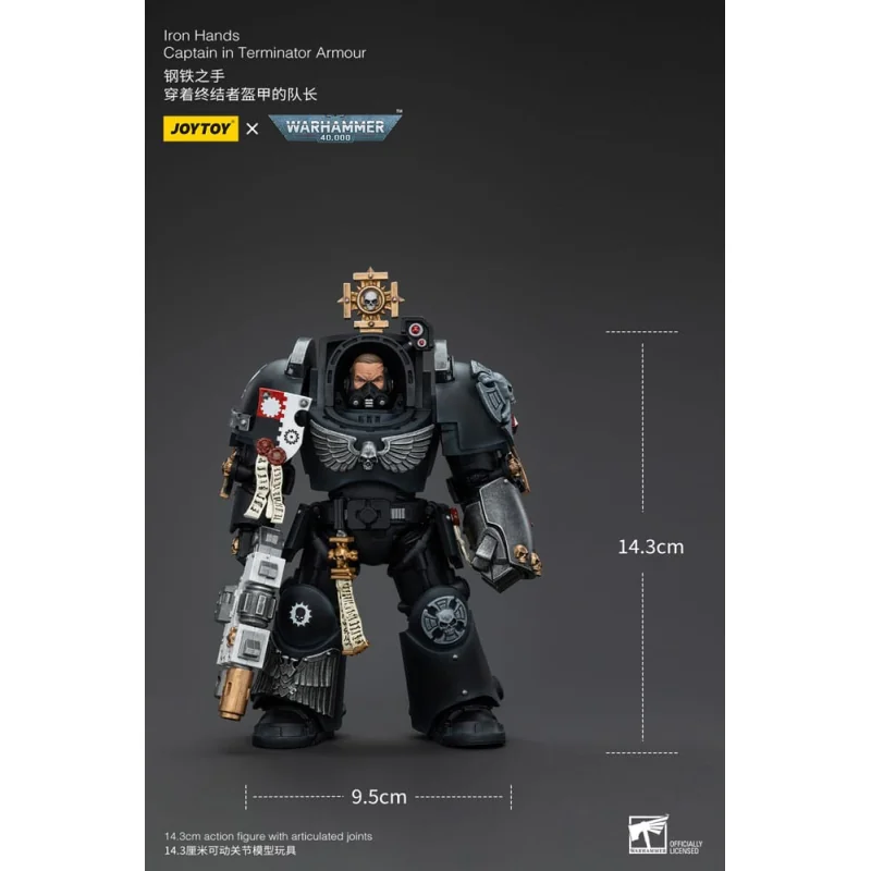 Warhammer 40k action figure 1/18 Iron Hands Captain in Terminator Armor
