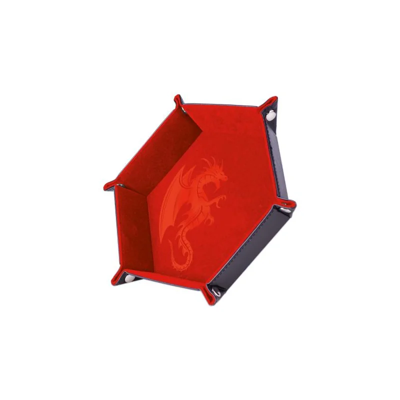  Dice track - Red Dragon 19 x 19 cm - Leather and velvet