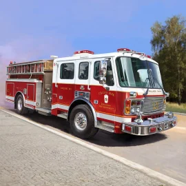 Maqueta Plastic model of the La France Eagle Fire pumper truck 1:72