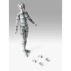 Figurita Body-chan Sports Wire-frame Gray Color Shf