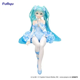 Figurita Hatsune Miku PVC statuette Noodle Stopper Flower Fairy Nemophila Pail Blue Color Ver. 15cm