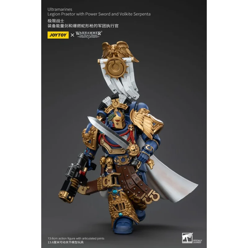 Warhammer The Horus Heresy Figure 1/18 Ultramarines Legion Praetor with Power Sword and Volkite Serpenta 20 cm