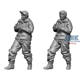 Figuras WW2 US Bomber Bomber waist Gunner 2 heads 1:72